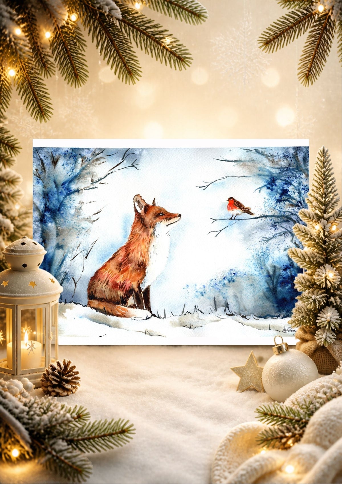 The Fox and the Robin card