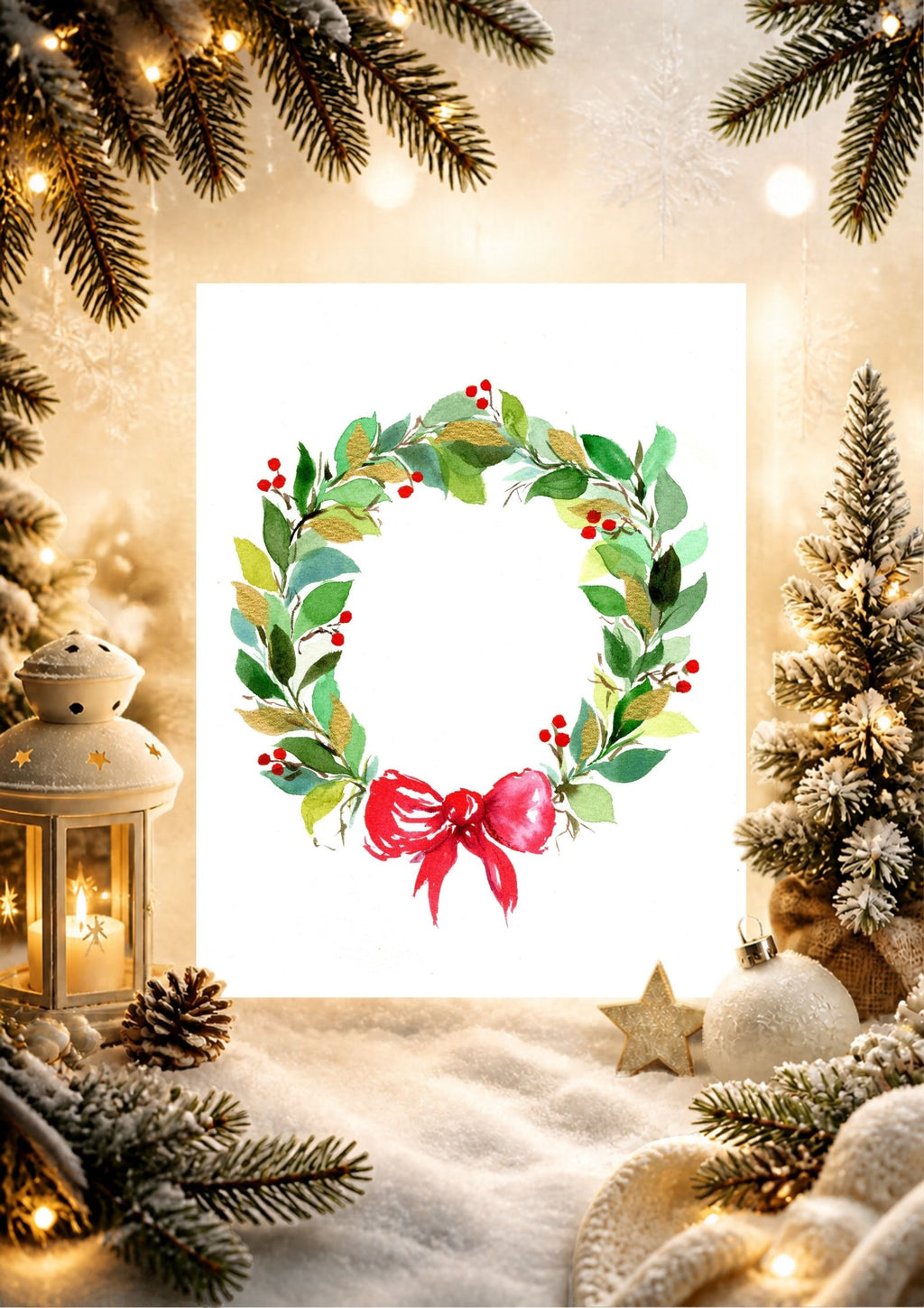 Christmas Wreath card