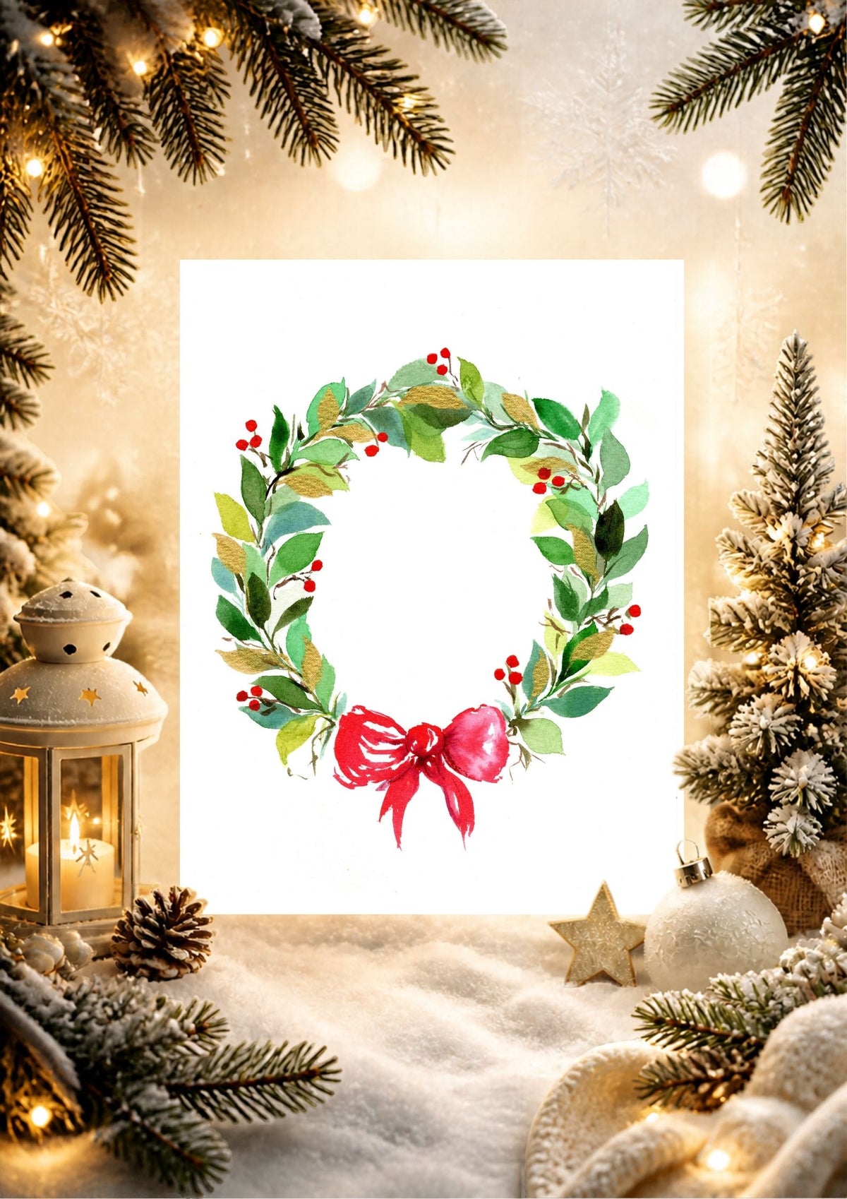 Christmas Wreath card